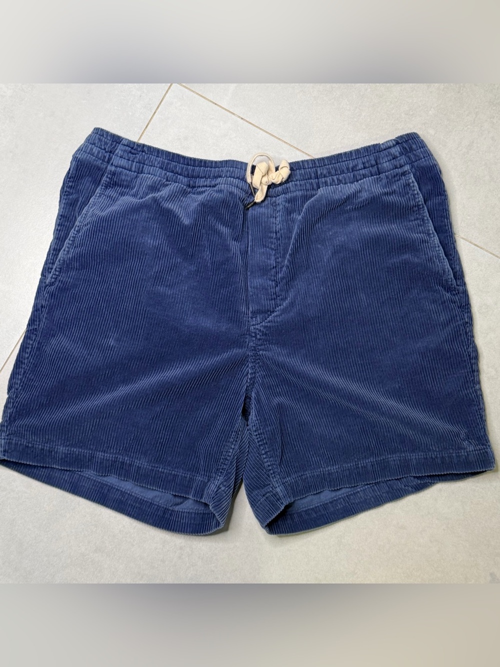 Polo Ralph Lauren Corduroy Prepster Shorts Navy Blue Men's XL RN 41381 6" Inseam